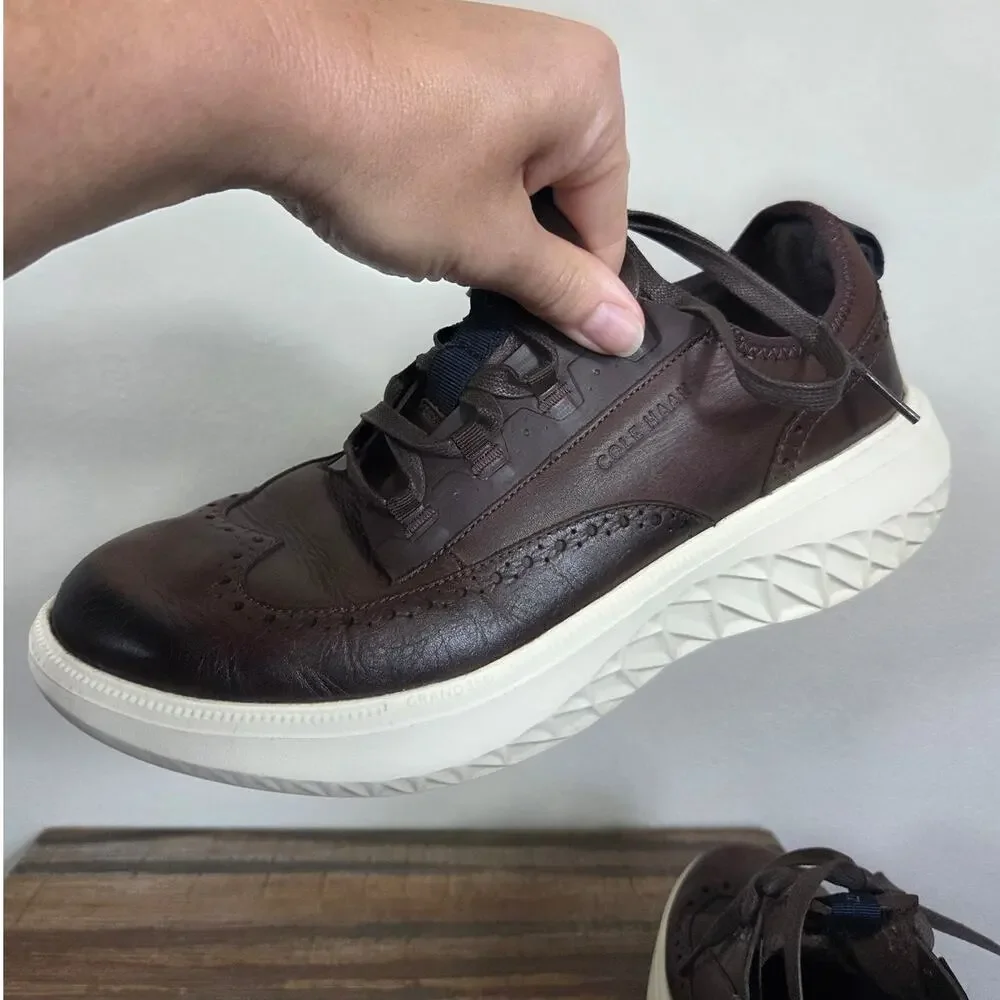 Cole Haan Men's Zerogrand Work from Anywhere Brown Leather Oxford Size 9.5
